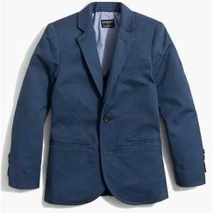 J.Crew Factory Boys' Thompson suit jacket in blue flex chino